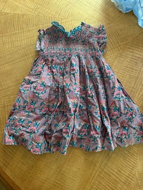 Pink Chicken Lavender Dress with Pink and Teal Floral Print